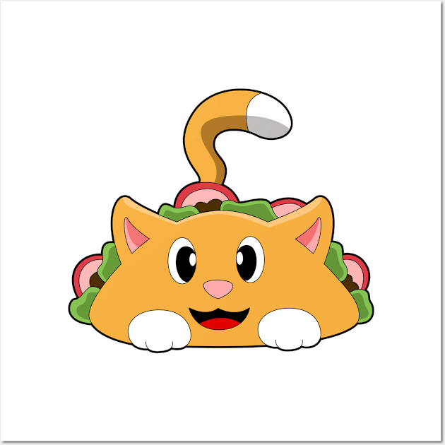 Cat Taco Wall Art by Markus Schnabel